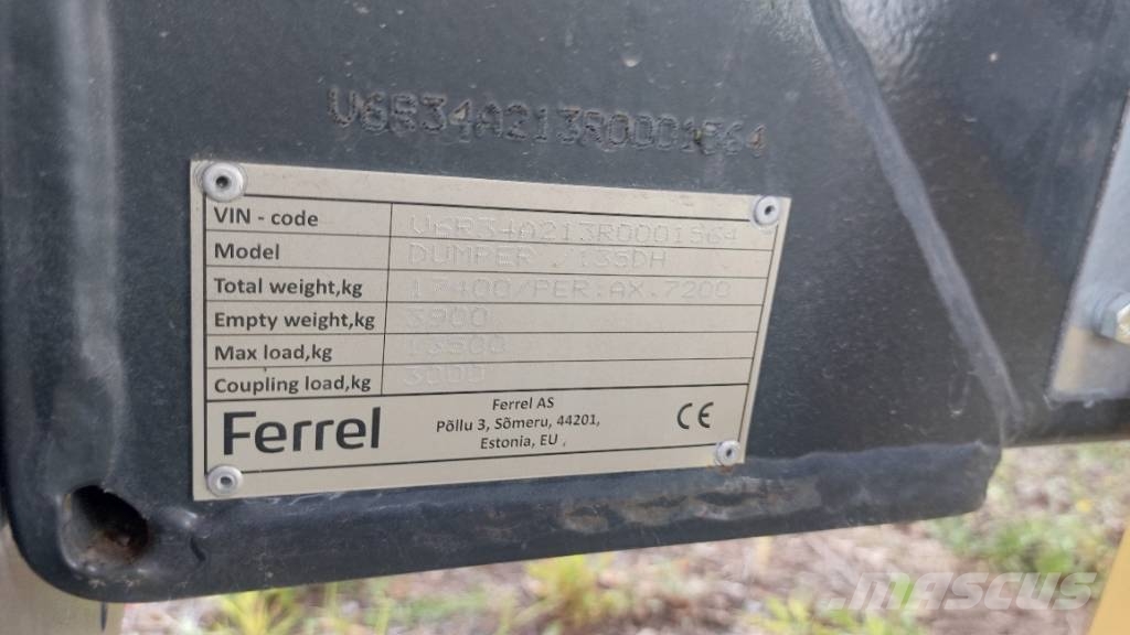 Ferrel 135 DH Тракторные самосвальные прицепы