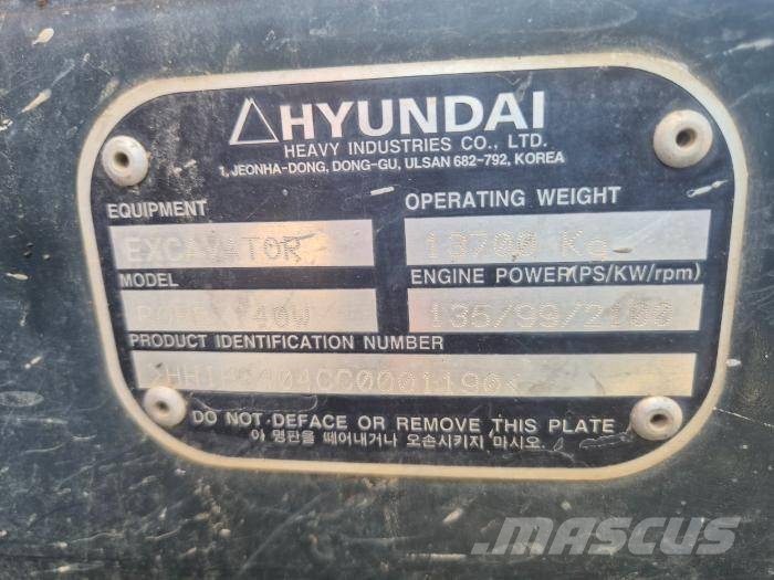 Hyundai Robex 140 W-9 Wheeled excavators
