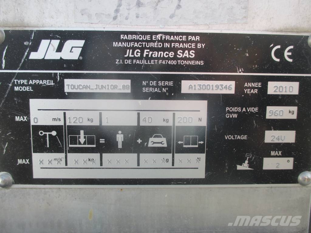 JLG Toucan Junior 8 Personenliften en invalideliften