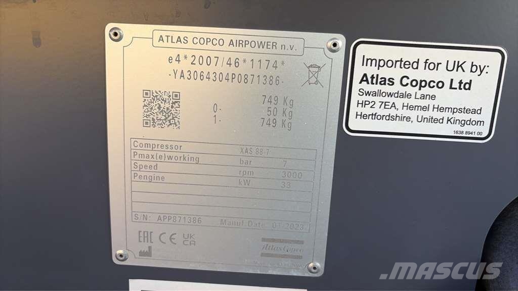 Atlas Copco XAS88 Kompresori