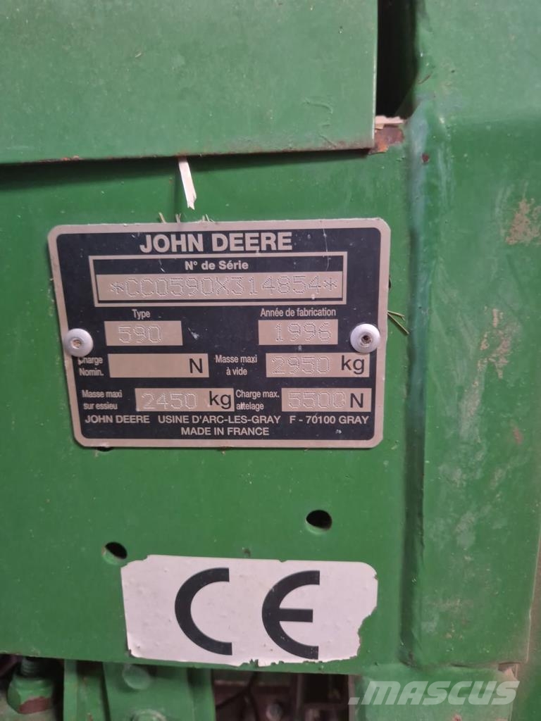 John Deere 590 Ronde-balenpersen