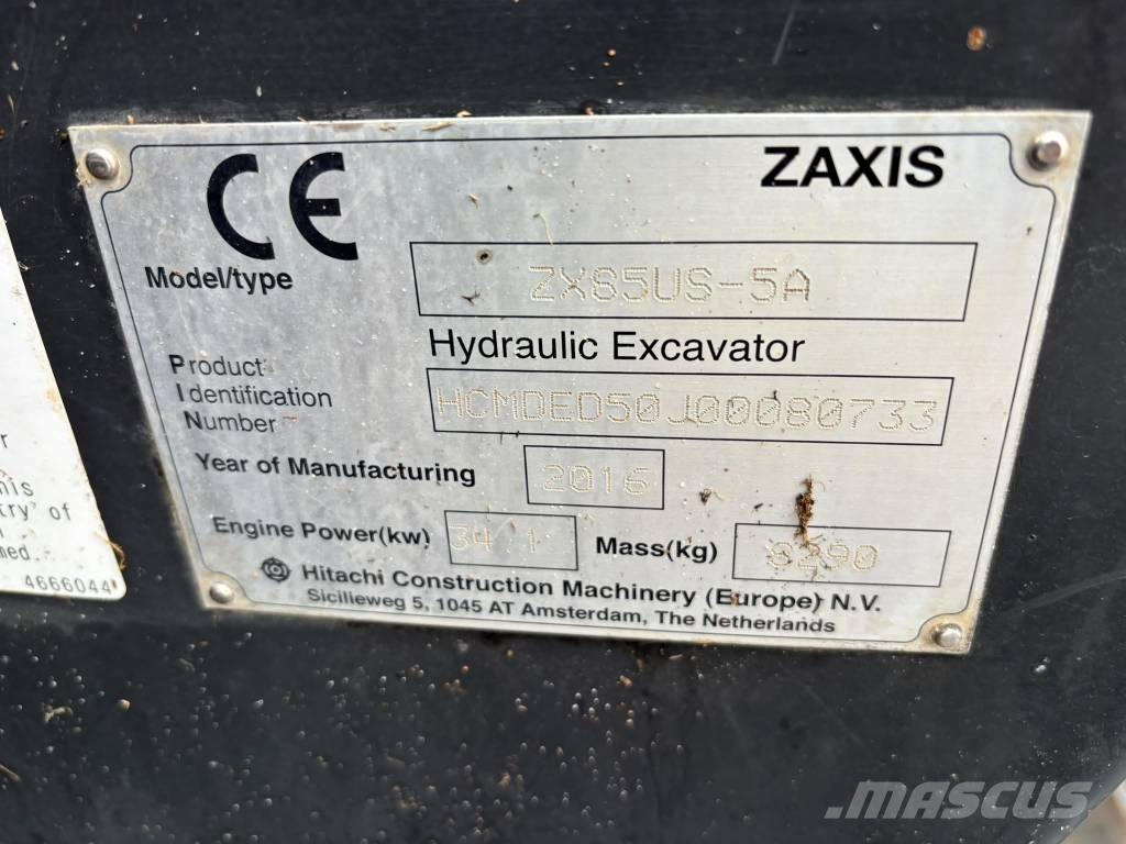 Hitachi ZX 85 US / Pyörittäjä, Rasvari Midigraafmachines 7t - 12t