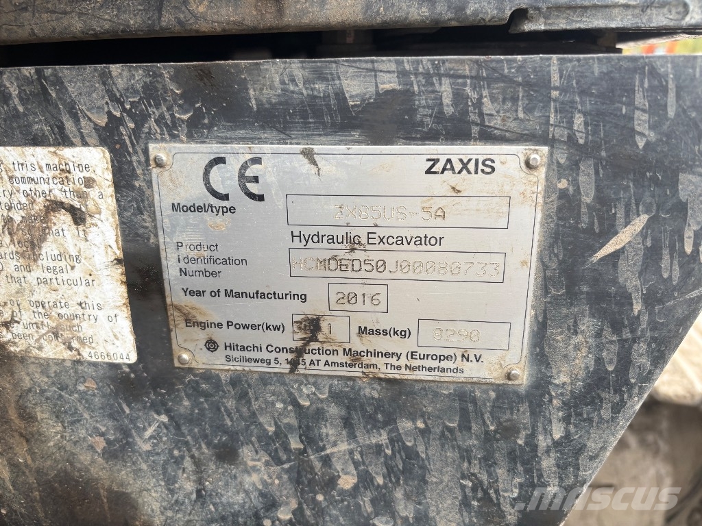 Hitachi ZX 85 US / Pyörittäjä, Rasvari Midi bageri 7t – 12t