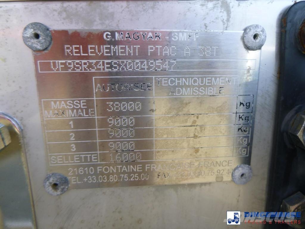 Magyar Chemical tank inox 32.5m3 / 1 comp Напівпричепи-автоцистерни