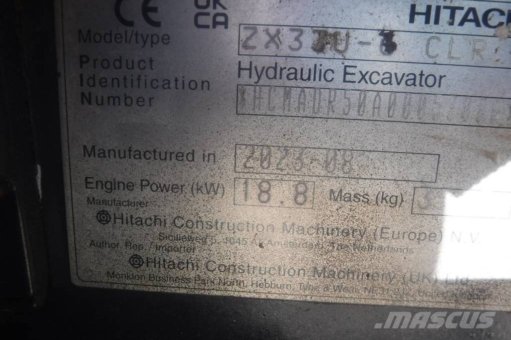 Hitachi ZX 33 U-6 Mini bagri <7t
