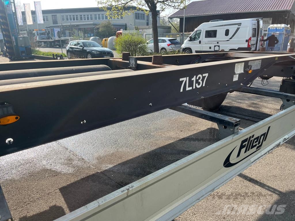 Fliegl 4 x ZWP 180 2-Achs Lafette NEUWERTIG مقطورات حاويات
