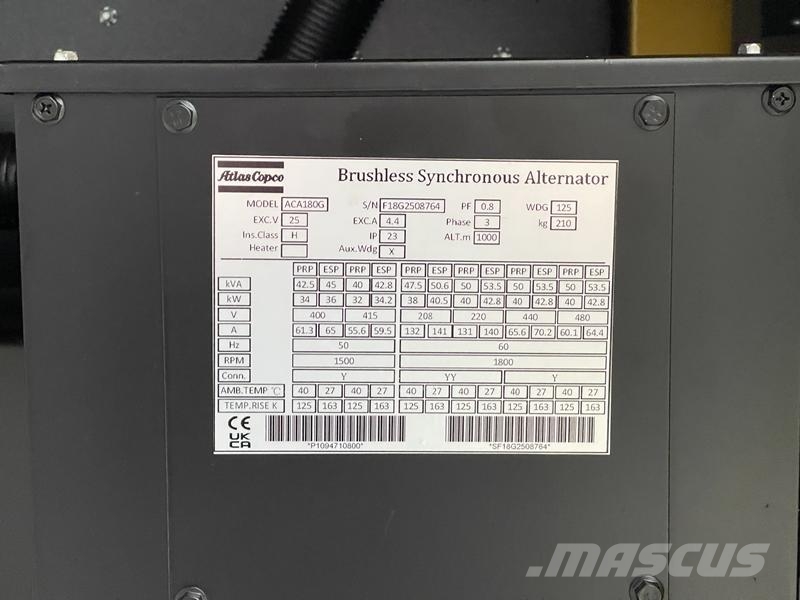 Atlas Copco QES 40 KD Emergency Unit Дизелови генератори