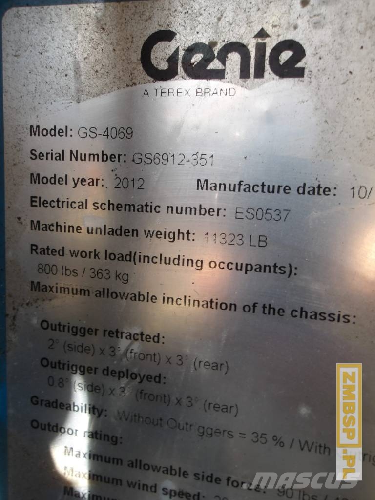 Genie GS 4069 RT Podnośniki nożycowe