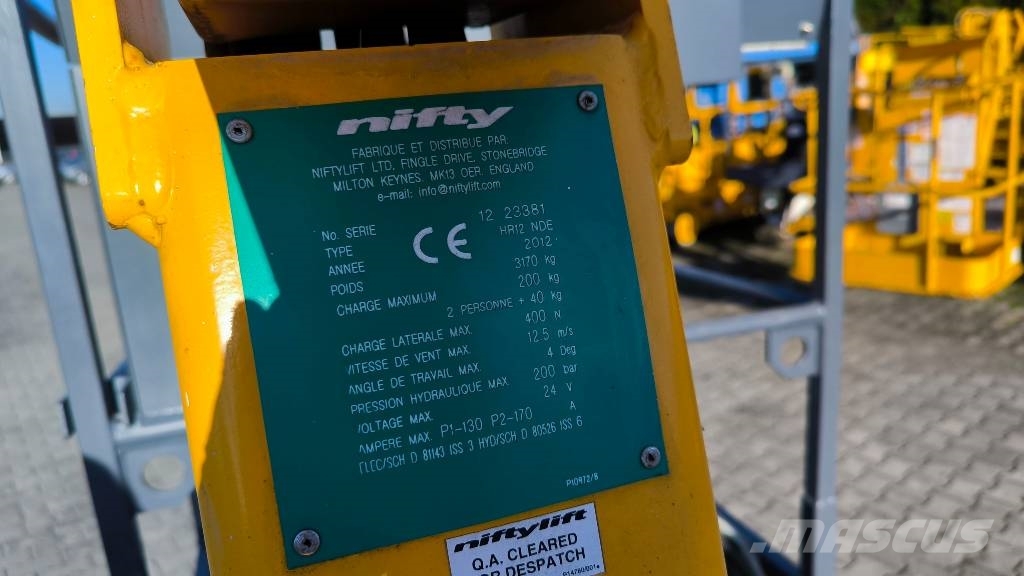 Niftylift HR 12 N D E رافعات سلة مفصلية