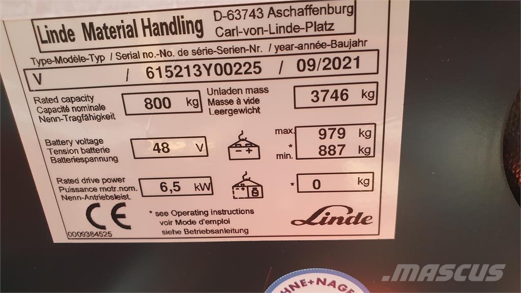 Linde V48 Orderpicker voor hoog niveau
