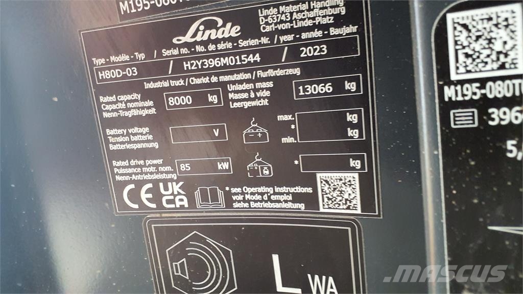 Linde H80D Carrelli elevatori diesel