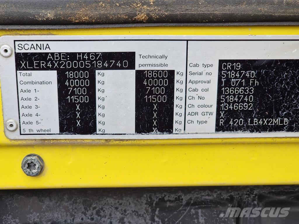 Scania R420 4x2 - Finkl livestock 16.8M2 - Retarder - Ful شاحنات نقل الحيوانات