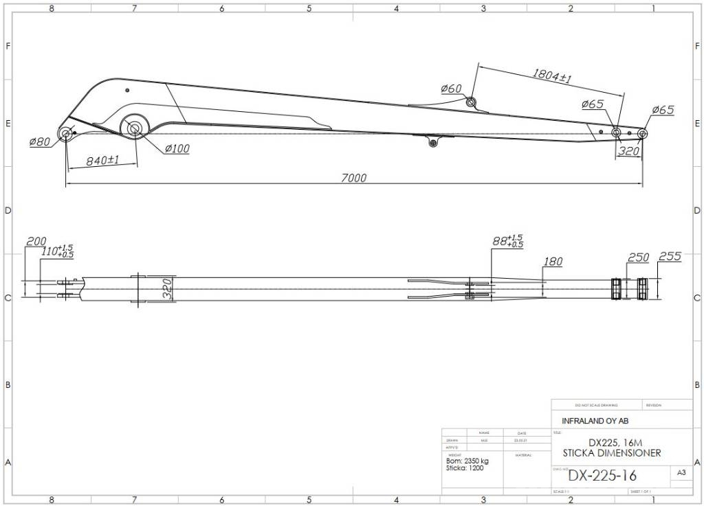 Doosan Develon DX225 LONG REACH BOOM 16.5 M LONG REACH BO Excavadoras de largo alcance