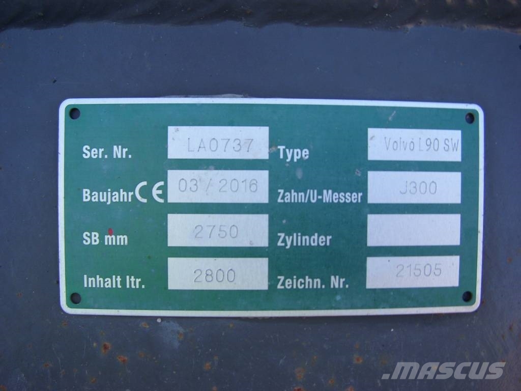 Volvo 2.75 m Schaufel / bucket (99000561) Baldes