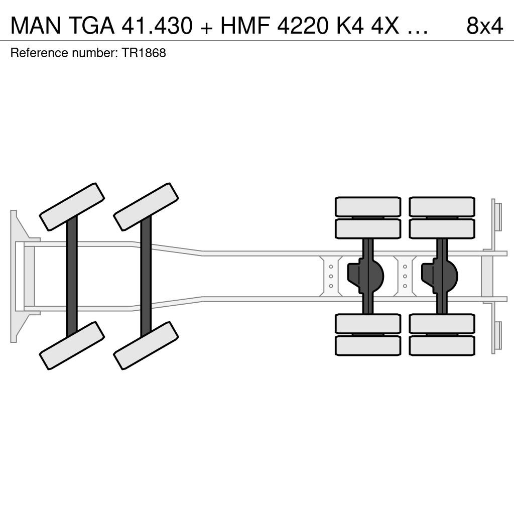MAN TGA 41.430 + HMF 4220 K4 4X EXT + JIB FJ 900 6 Γερανοί παντός εδάφους