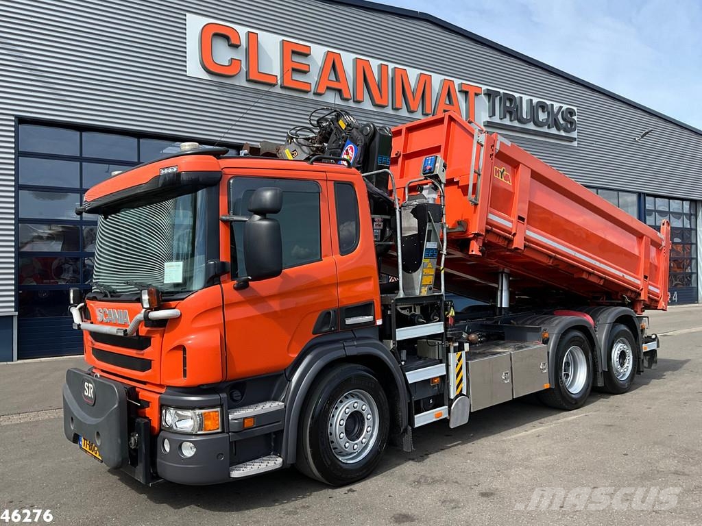 Scania P 320 HMF 14 Tonmeter Z-kraan Just 173.443 km! Bañeras basculantes usadas
