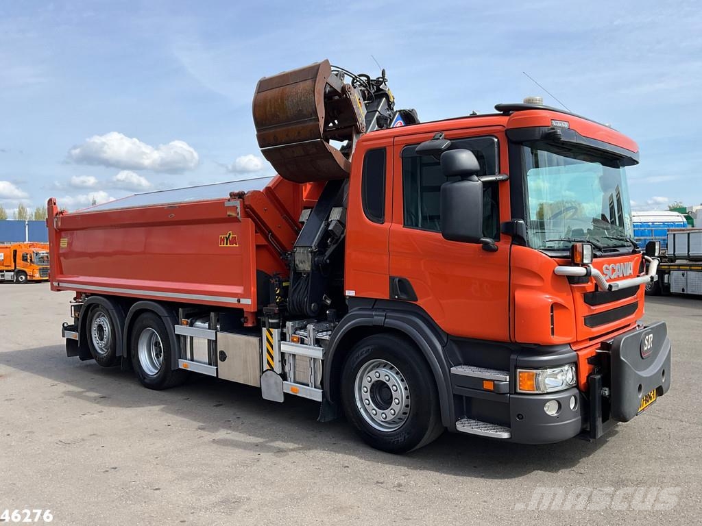 Scania P 320 HMF 14 Tonmeter Z-kraan Just 173.443 km! Bañeras basculantes usadas