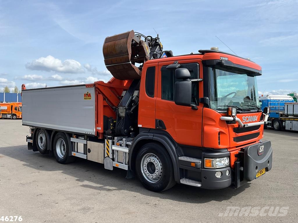 Scania P 320 HMF 14 Tonmeter Z-kraan Just 173.443 km! Bañeras basculantes usadas