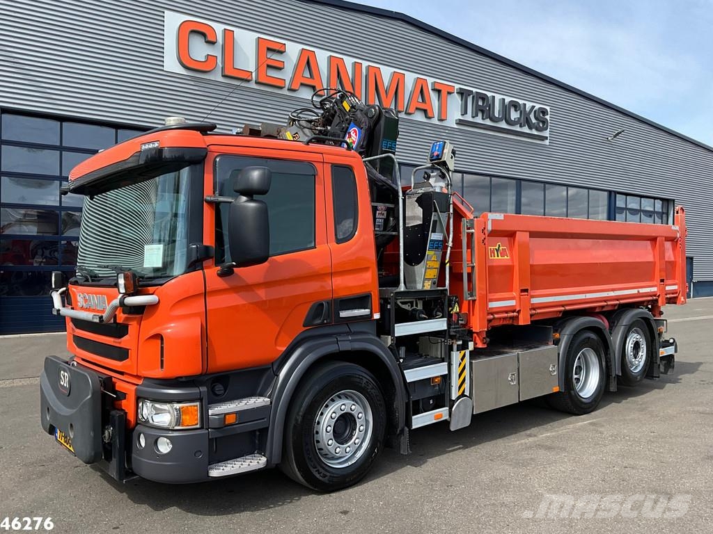 Scania P 320 HMF 14 Tonmeter Z-kraan Just 173.443 km! Bañeras basculantes usadas