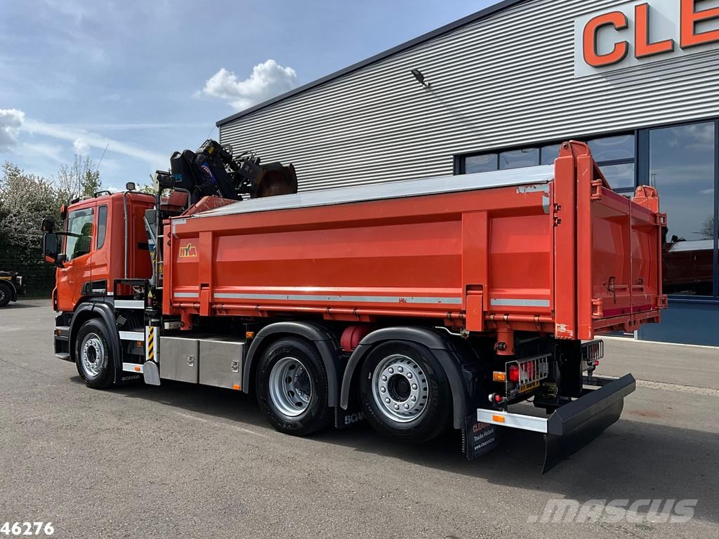 Scania P 320 HMF 14 Tonmeter Z-kraan Just 173.443 km! Bañeras basculantes usadas