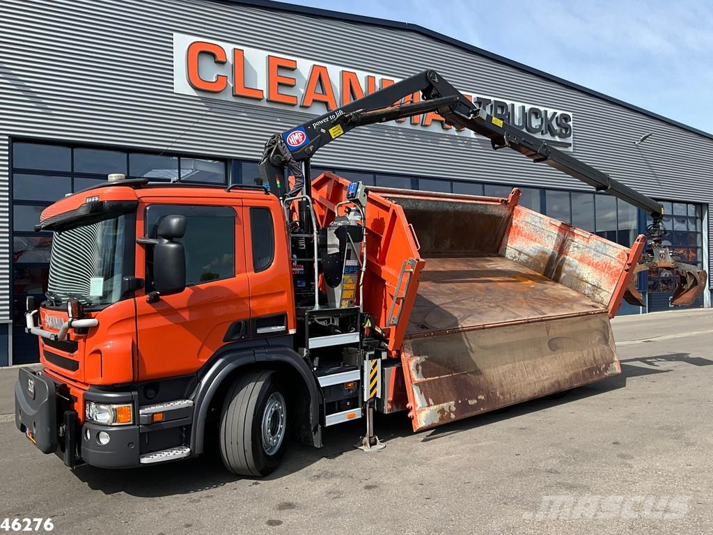 Scania P 320 HMF 14 Tonmeter Z-kraan Just 173.443 km! Bañeras basculantes usadas