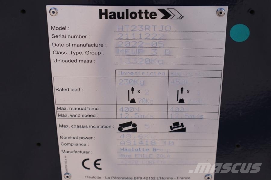 Haulotte HT23RTJ O Valid Inspection, *Guarantee! Diesel, 4x Teleskop bomliftar
