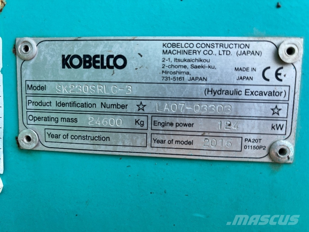 Kobelco SK 230 SR LC-3 Excavadoras sobre orugas