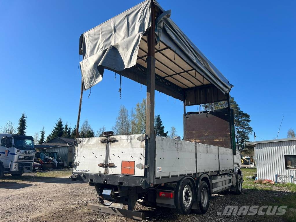 Scania R500 + HYDRAULIC ROOF + HYDRAULIC CURTAINS Flatbed / Dropside trucks