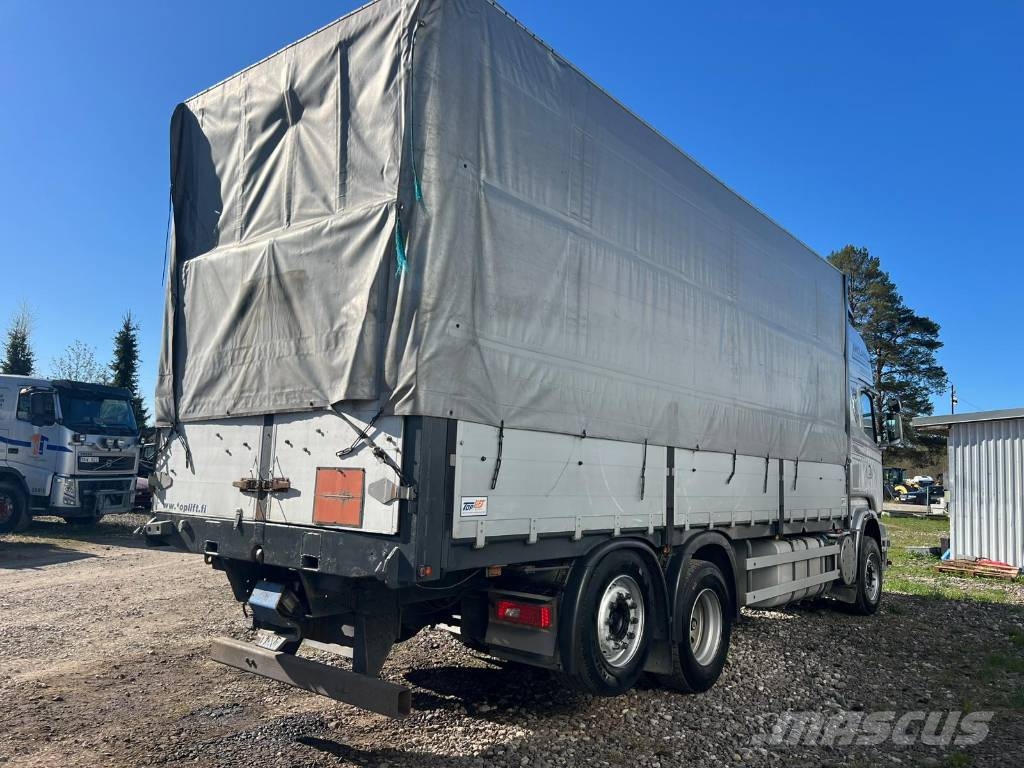 Scania R500 + HYDRAULIC ROOF + HYDRAULIC CURTAINS Flatbed / Dropside trucks