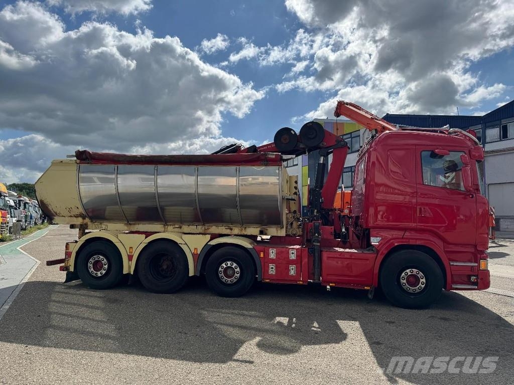 Scania R520 V8 8X2 EURO 6 KIPPER + HMF 2620-K5 + REMOTE C Самоскиди