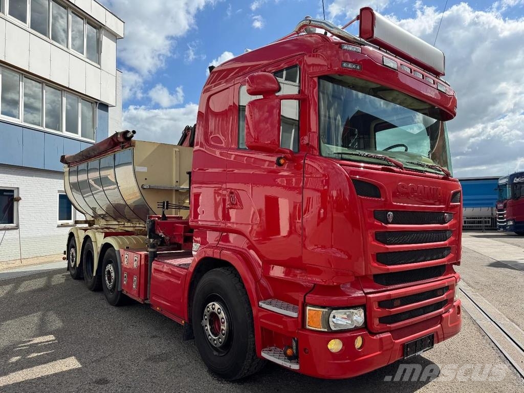 Scania R520 V8 8X2 EURO 6 KIPPER + HMF 2620-K5 + REMOTE C Самоскиди