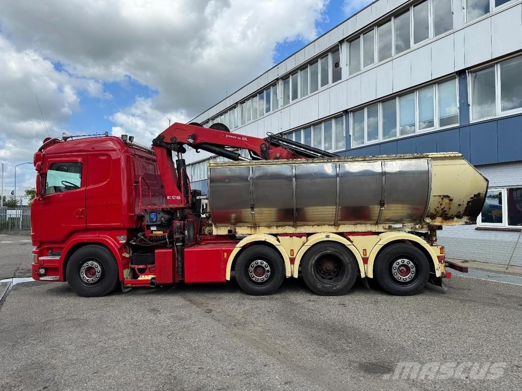 Scania R520 V8 8X2 EURO 6 KIPPER + HMF 2620-K5 + REMOTE C Самоскиди