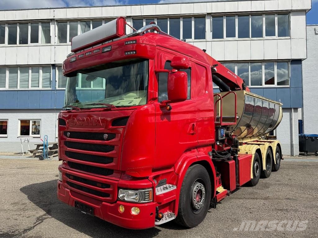 Scania R520 V8 8X2 EURO 6 KIPPER + HMF 2620-K5 + REMOTE C Самоскиди