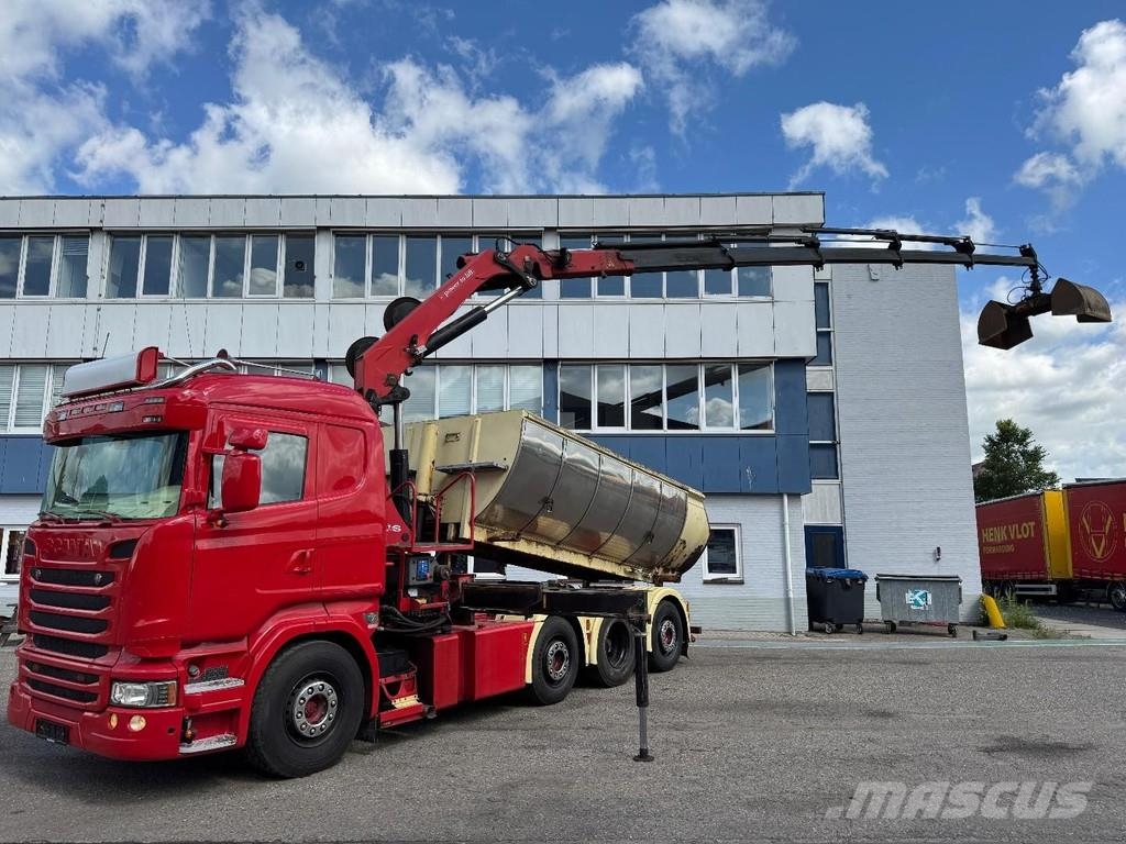 Scania R520 V8 8X2 EURO 6 KIPPER + HMF 2620-K5 + REMOTE C Самоскиди