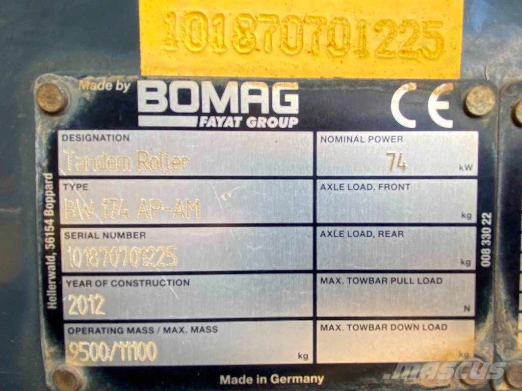 Bomag BW 174 AP Tvilling tromle