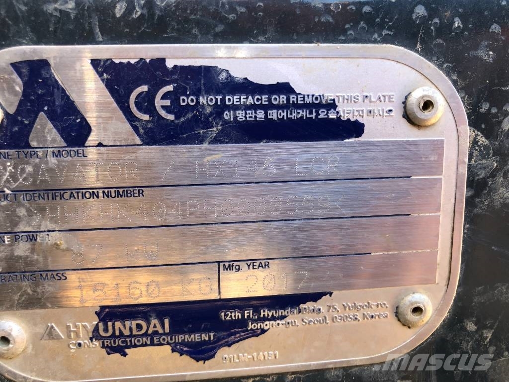 Hyundai HX 145 LCR Pásová rýpadla