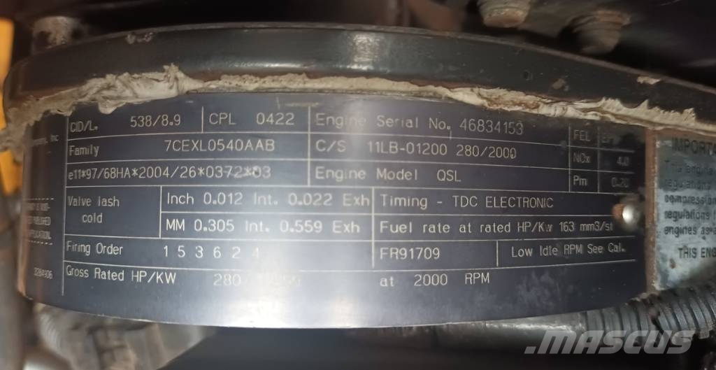 Cummins QSL CPL0422 Diesel engine Silniki