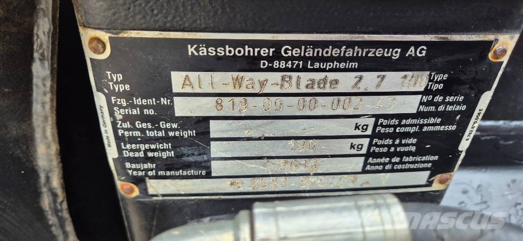 Kässbohrer Pistenbully PB 100 Muut ympäristökoneet