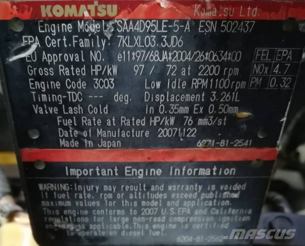 Komatsu PC138US-8 Escavadeiras de esteiras