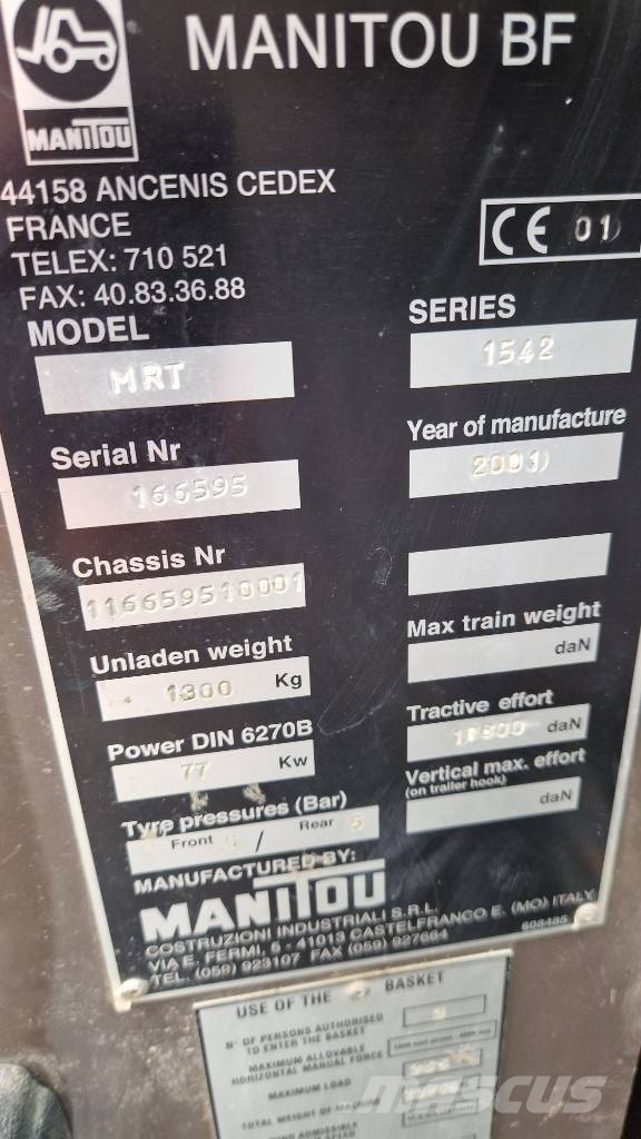 Manitou 1542 MRT Turbo Τηλεσκοπικοί ανυψωτές