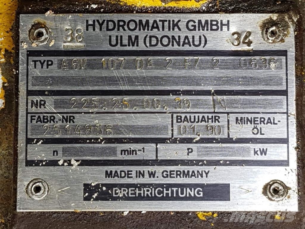 Zettelmeyer ZL1001-Hydromatik A6V107DA2FZ20636-Drive motor Hydrauliikka