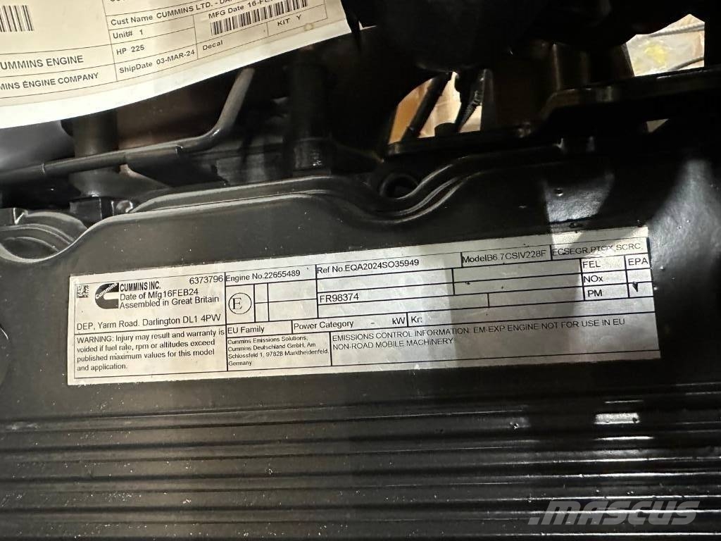 Cummins B6.7 CSIV228F Motores agrícolas