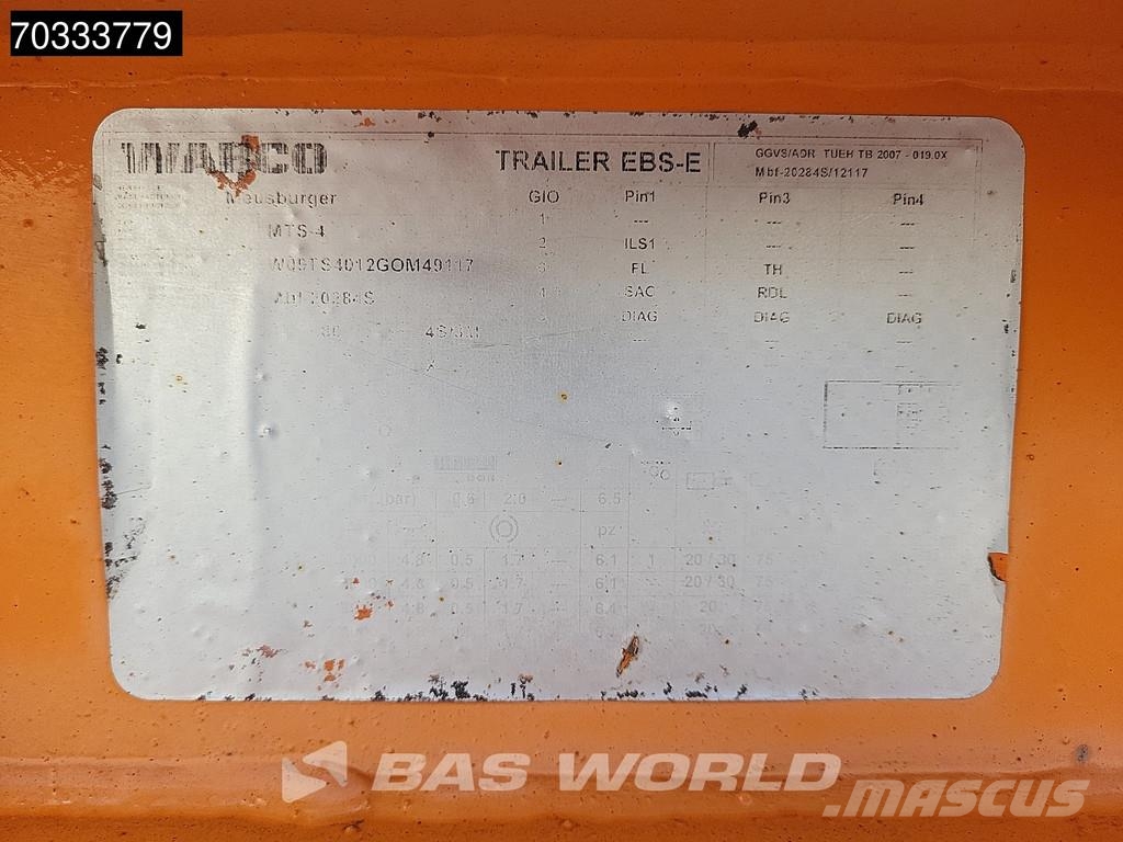 Meusburger MTS-4 1x Lift 2x Steeringaxle BPW Raskeveo poolhaagised