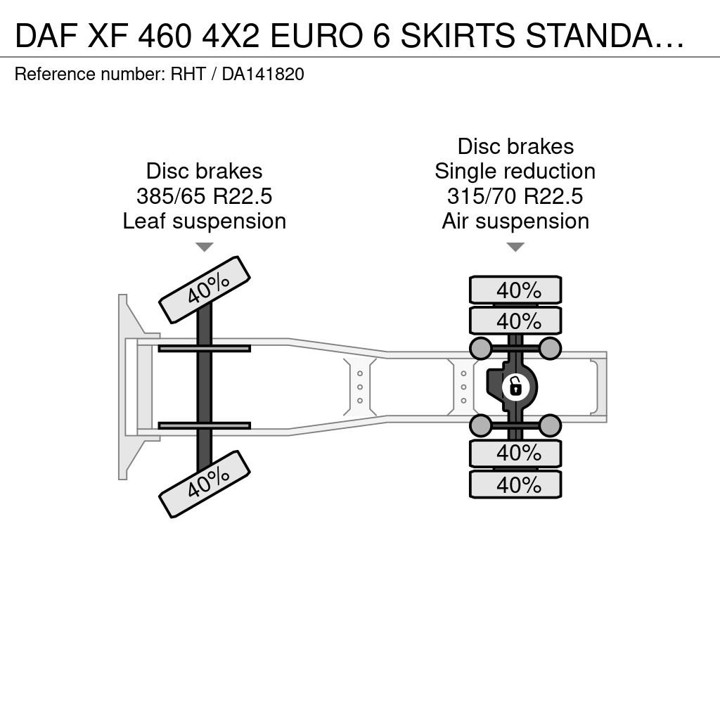 DAF XF 460 4X2 EURO 6 SKIRTS STANDAIRCO Nyergesvontatók