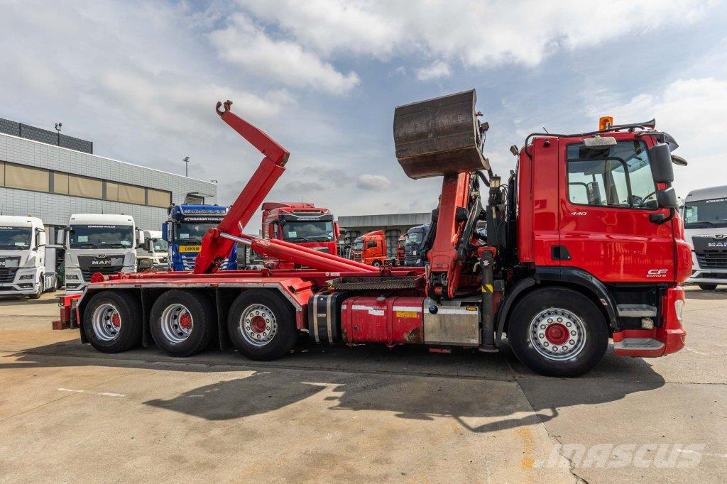 DAF CF 440 FAK -8x2 + Palfinger Epsilon Q180 Z95TR Hákový nosič kontejnerů