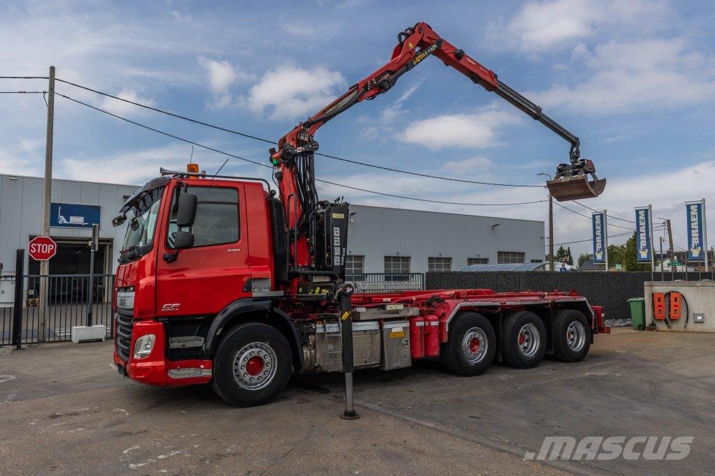 DAF CF 440 FAK -8x2 + Palfinger Epsilon Q180 Z95TR Hákový nosič kontejnerů