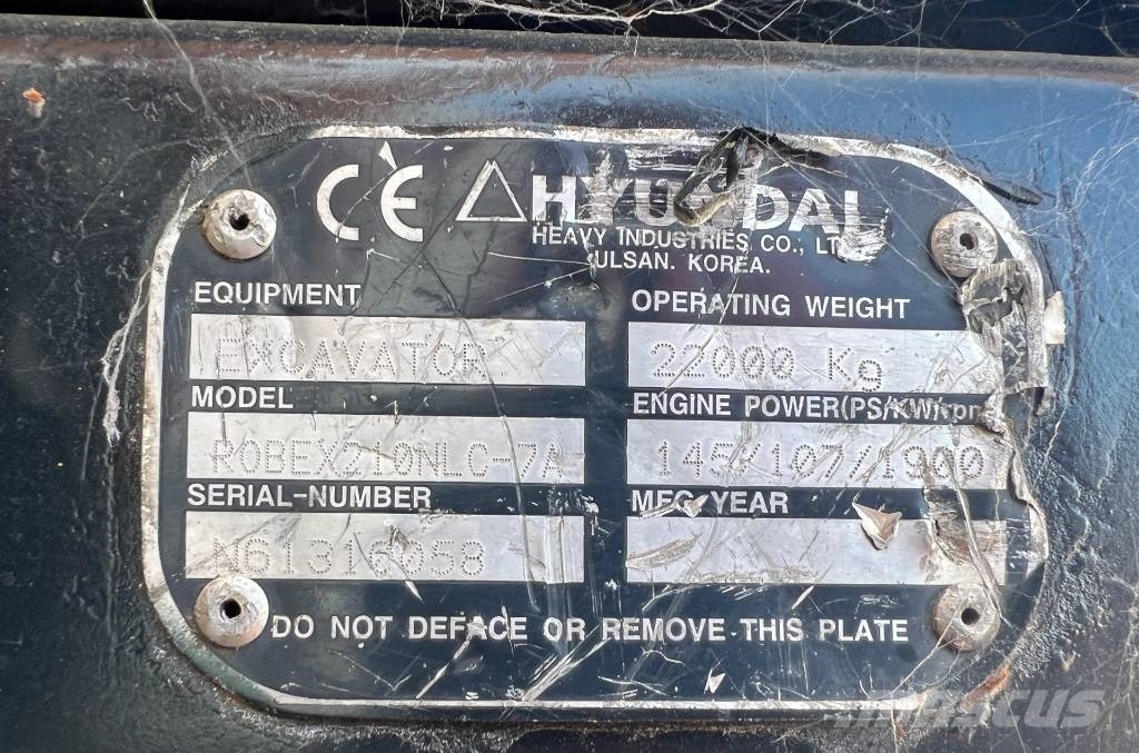 Hyundai Robex 210 N LC-7 Excavadoras sobre orugas