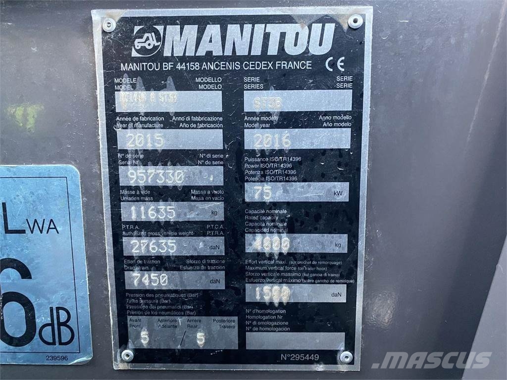 Manitou MT1440A ST3B Telescopic handlers