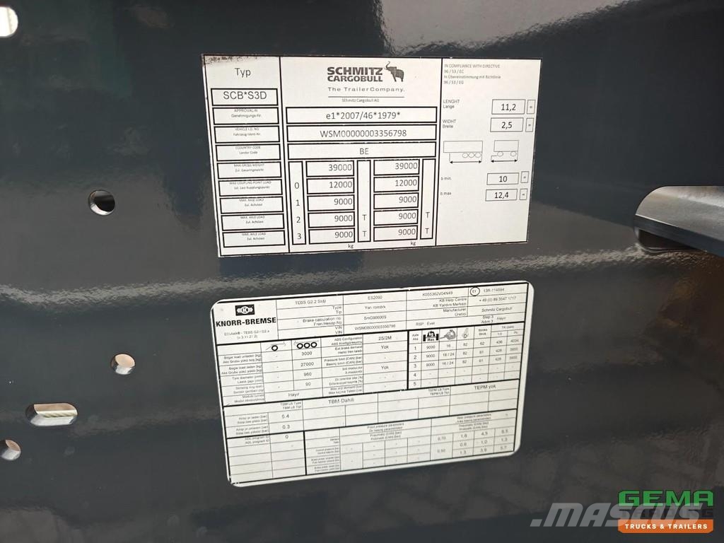 Schmitz Cargobull SCB S3D All Types of Containers - Front/Rear Slide Konttipuoliperävaunut