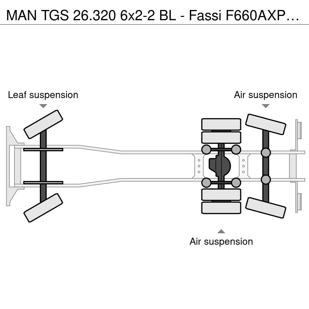 MAN TGS 26.320 6x2-2 BL - Fassi F660AXP.27 - L426 Fly- Polovne dizalice za sve terene